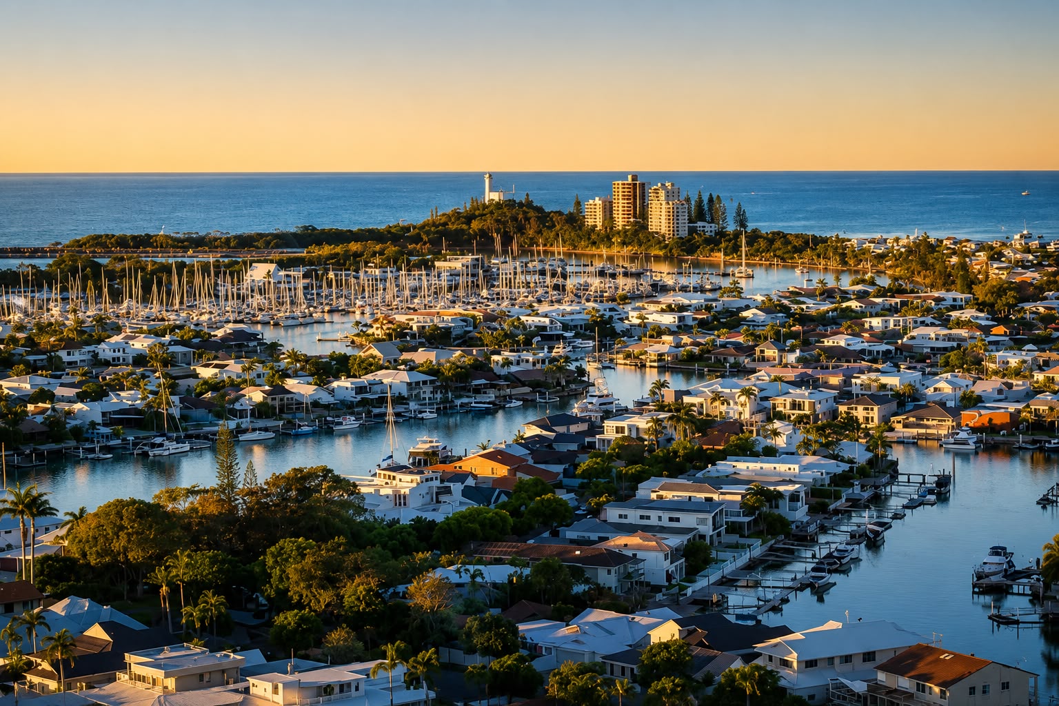 Aerial view of Sunshine Coast — Assura Home Watch service area